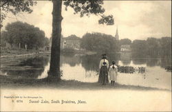 Sunset Lake South Braintree, MA Postcard Postcard Postcard