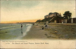 The Beach and Hotel Preston Beach Bluff, MA Postcard Postcard Postcard