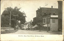 Elm St., Near Post Office Millbury, MA Postcard Postcard Postcard
