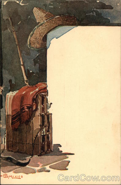 A still life painting of Mexican objects Mexico