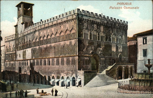 View of the Palazzo Comunale (Town Hall) Perugia Italy