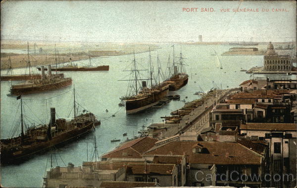 General View of the Suez Canal at Port Said Egypt Africa