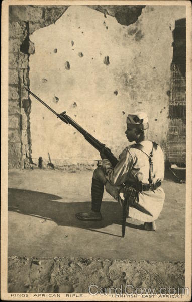 King's African Rifle Kneeling, British East Africa Kenya