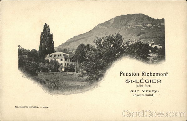 Pension Richemont. St-Legier (1800 feet) sur Vevey (Switzerland).