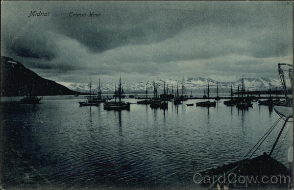 Midnight at Tromso Harbor Norway