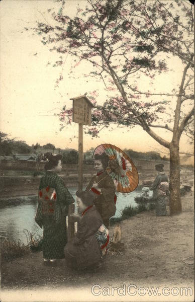 Japanese Women By a River
