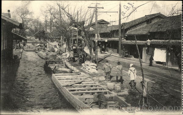 Boats Of River Takase Koyoto Japan
