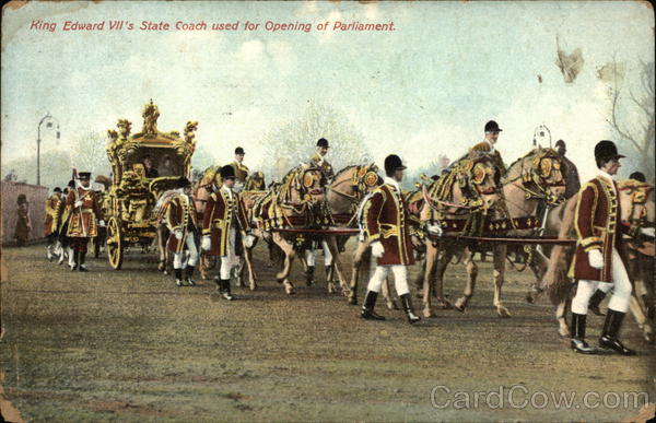 King Edward VII's State Coach used for Opening of Parliament United Kingdom