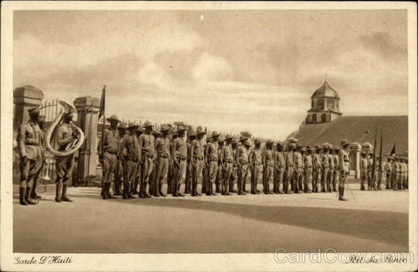 Garde d'Haiti (Haitian Soldiers on Parade) Caribbean Islands