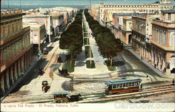 View Along the Prado Havana Cuba