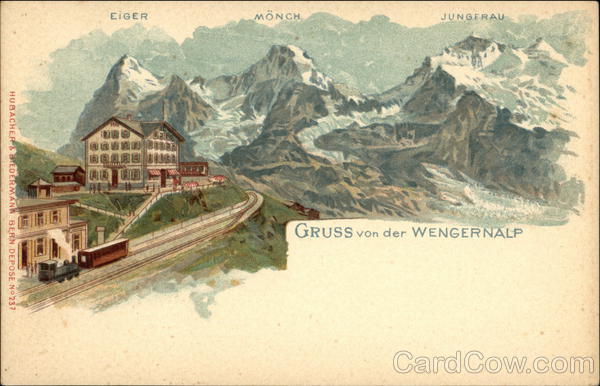 Greetings from the Wengernalp Wengen Switzerland