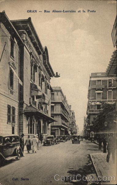 Rue Alsace-Loraine et la Poste Oran Algeria Africa