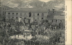 Monument and Plaza Murillo Postcard
