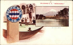 SS Manchuria Postcard