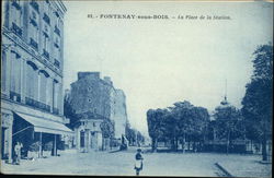 La Place de la Station (Station Square) Postcard