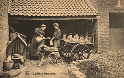 Laitiere, flamande. Postcard