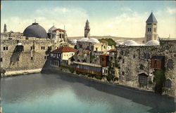 Pool of Hezekiah and Old City Postcard