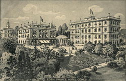 Eden Palace Hotel Genes Genova, Italy Postcard Postcard