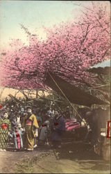 Japanese Women at a Market Postcard