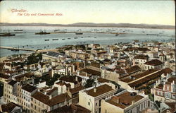 City and Commercial Mole Gibraltar, Gibraltar Spain Postcard Postcard Postcard