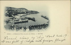 Entrance to Port - View from Chateau Postcard