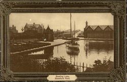 Boating Lake, Stamford Park Postcard