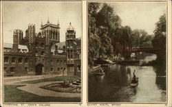 St. John's College and Garret Hostel Bridge Cambridge, England Cambridgeshire Postcard Postcard