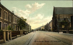 Blackburn Road, Accrington Postcard