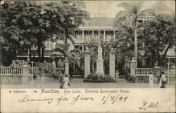 Entrance Government House Postcard