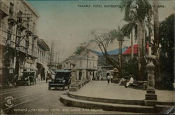 Metropole Hotel and Santa Ana Square Postcard