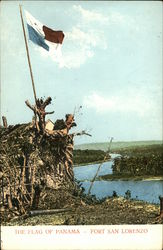 The Flag of Panama at Fort San Lorenzo Postcard
