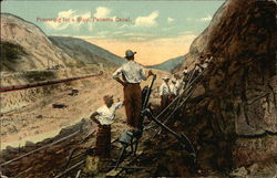 Preparing for a Blast, Panama Canal Postcard Postcard