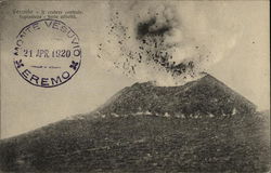 Vesuvio, Il Cratere Centrale, Esplosione, Forte Attivita. Postcard