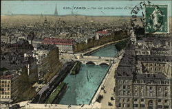 Overlooking the Seine from Notre Dame Paris, France Postcard Postcard