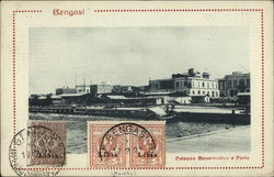 Palazzo Governotivo e Porto Benghazi, Libya Africa Postcard Postcard