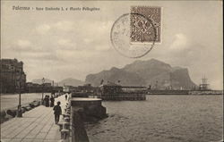 Foro Umberto I. e Monte Pellegrino Palermo, Italy Postcard Postcard