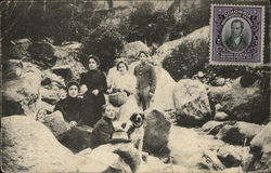 Outdoor Portrait of Colombian Family Postcard