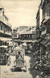 Busy Market - The Bazar Postcard