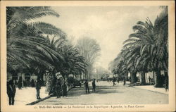 Boulevard De La Republique, Avec A Gauche, La Place Carnot Postcard