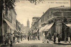 Rue Saint-Augustin Setif, Algeria Africa Postcard Postcard