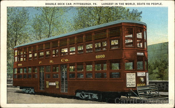 Double Deck Car - Largest in the World - Seats 110 People Pittsburgh Pennsylvania