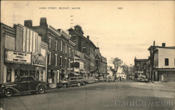 View of High Street Belfast Maine