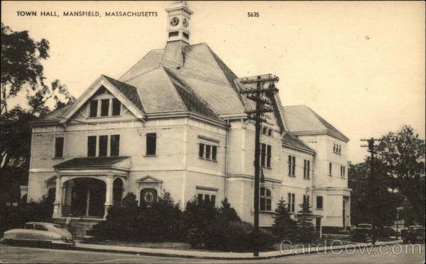 Street View of Town Hall Mansfield Massachusetts