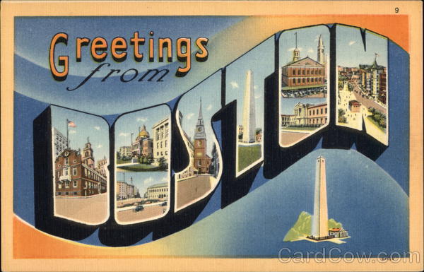 Greetings from Boston Massachusetts
