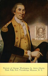 Portrait of George Washington Fort Ticonderoga, NY Presidents Postcard Postcard Postcard