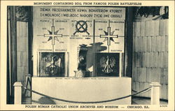 Monument Containing Soil From Famous Polish Battlefields Postcard