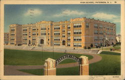 High School Building Paterson, NJ Postcard Postcard Postcard