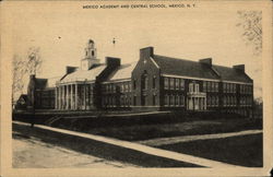 View of Academy and Central School Mexico, NY Postcard Postcard Postcard