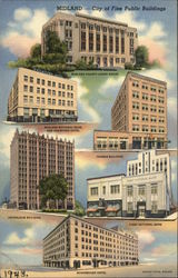 Midland--City of Fine Public Buildings Texas Postcard Postcard Postcard