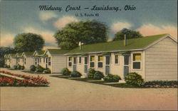 Midway Court - US Route 40 Lewisburg, OH Postcard Postcard Postcard